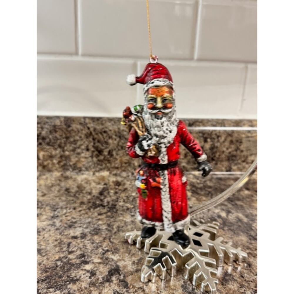 Vintage 1978 Santa Claus Christmas Tree Ornament Old World Style Hong Kong